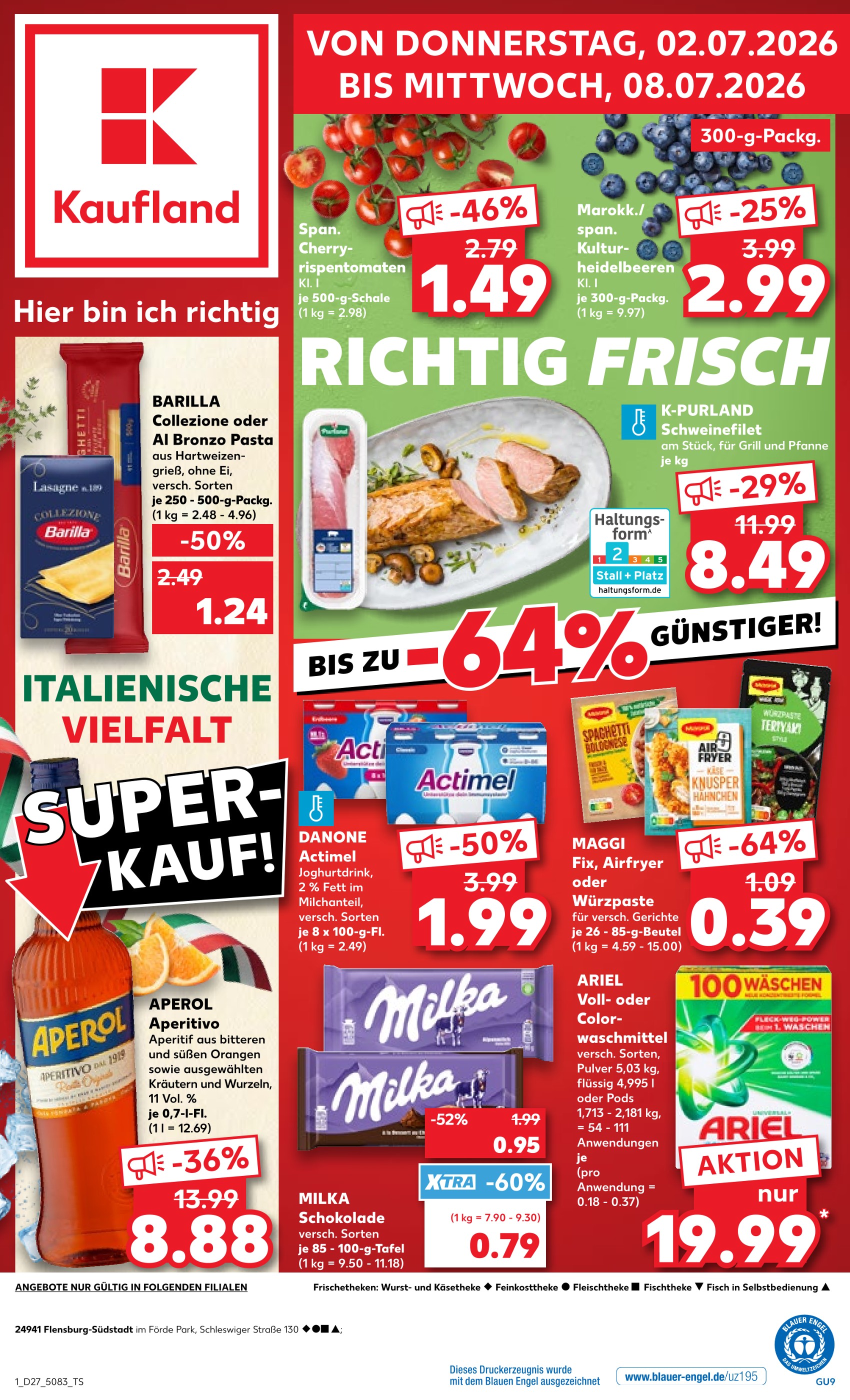 Kaufland Prospekt für Oeversee: Hier bin ich richtig, 64 Seiten, 02.07.2026 - 08.07.2026